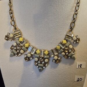 J.CREW Sage + Citrine Jeweled Necklace